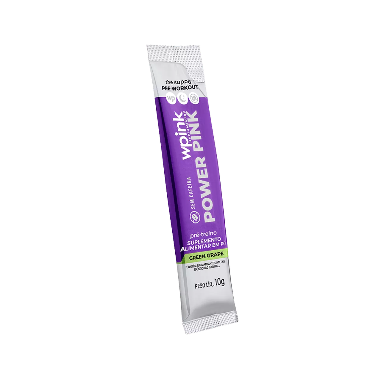 power pink sem cafeína de uva verde - pré-treino - 300g - wp